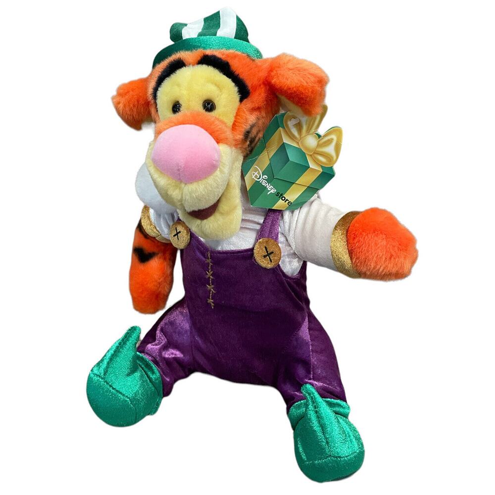 NWT Disney Store Exclusive Christmas Tigger Elf Plush Holiday Stuffed Animal